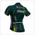 Ensemble cuissard vélo sans bretelles et maillot cyclisme équipe pro Europcar