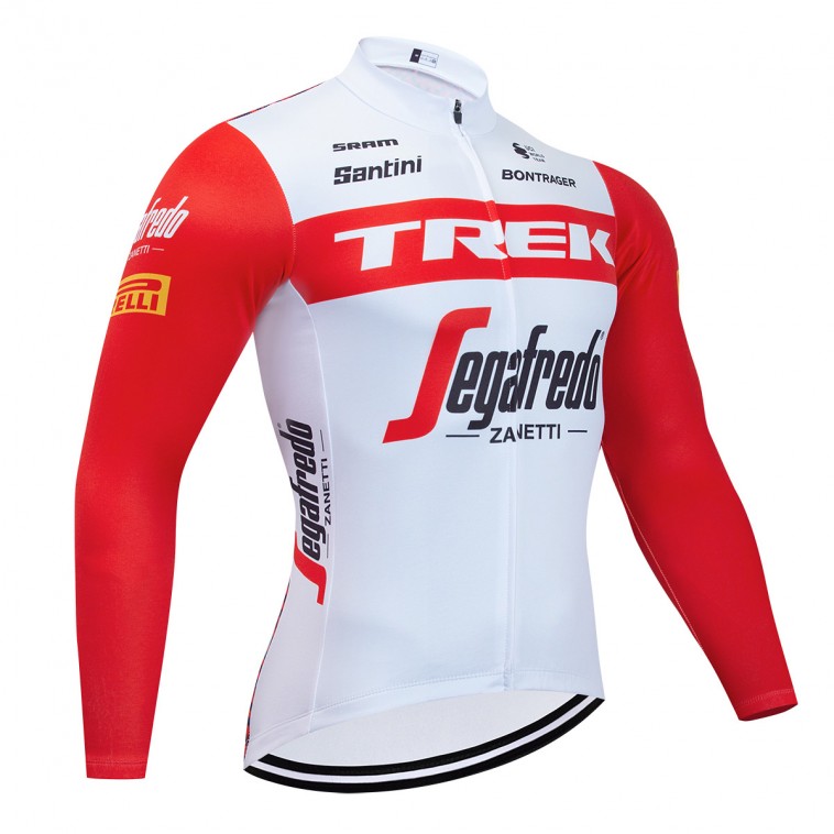 Maillot vélo hiver pro TREK Segafredo 2023 blanc