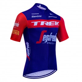 Maillot vélo équipe pro TREK Segafredo 2023 bleu Aero Mesh