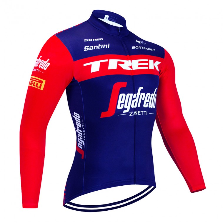 Maillot vélo hiver pro TREK Segafredo 2023 bleu