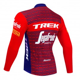 Maillot vélo hiver pro TREK Segafredo 2023 bleu