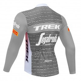 Maillot vélo hiver pro TREK Segafredo 2023 gris