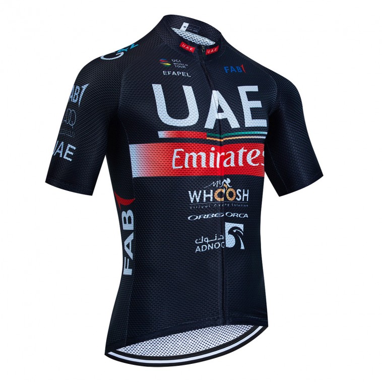 Maillot vélo équipe pro UAE EMIRATES 2023 Aero Mesh noir