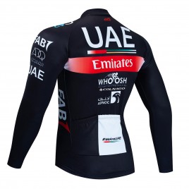 Maillot vélo hiver pro UAE EMIRATES 2023 noir