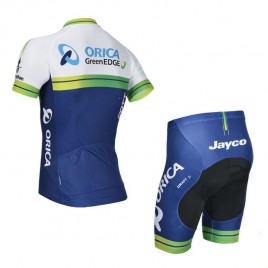 Ensemble cuissard vélo sans bretelles et maillot cyclisme équipe pro Orica GreenEdge