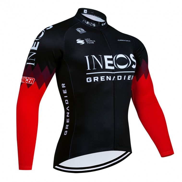 Maillot vélo hiver pro INEOS Grenadier 2023 noir