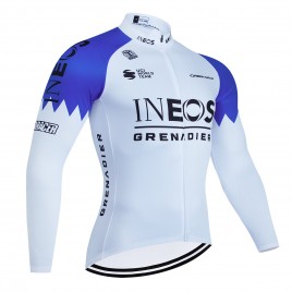 Maillot vélo hiver pro INEOS Grenadier 2023 blanc