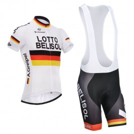 Ensemble cuissard vélo et maillot cyclisme équipe pro Lotto Belisol