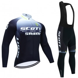 Ensemble cuissard vélo et maillot cyclisme hiver pro SCOTT SRAM 2023