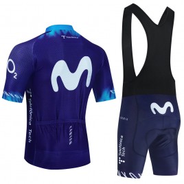 Ensemble cuissard vélo et maillot cyclisme équipe pro MOVISTAR 2023 Aero Mesh