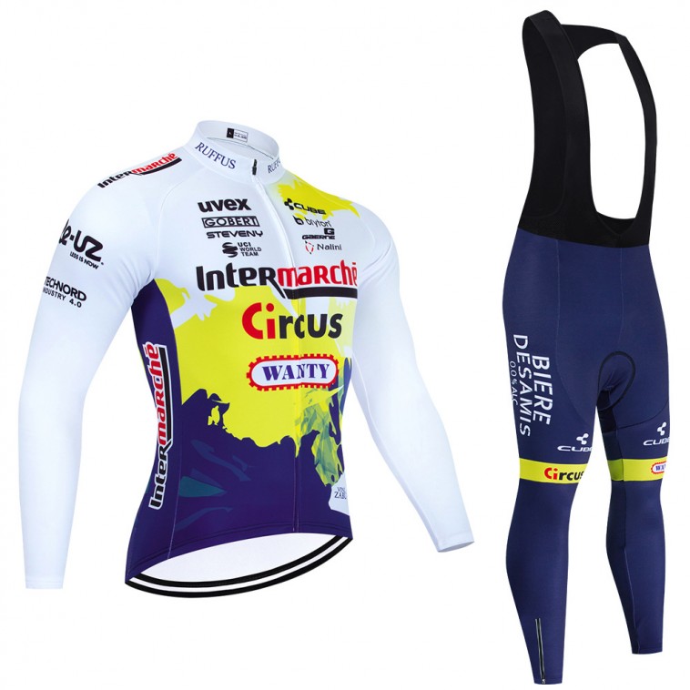 Ensemble cuissard vélo et maillot cyclisme hiver pro WANTY Circus 2023