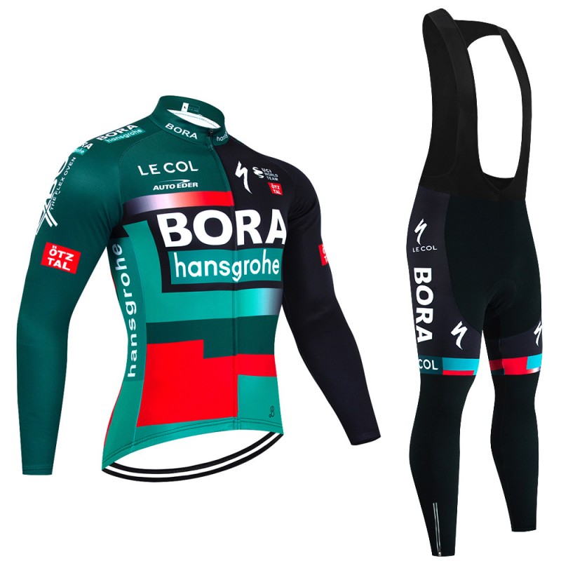 Homme Tenue Cycliste Manches Longues et Collant Long Hiver Thermal Fleece  2022 Bora-Hansgrohe N001