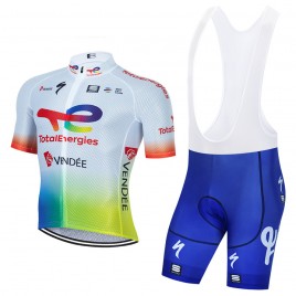 Ensemble cuissard vélo et maillot cyclisme équipe pro TotalEnergies 2023 Aero Mesh