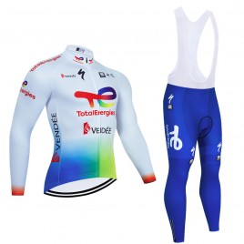 Ensemble cuissard vélo et maillot cyclisme hiver pro TotalEnergies 2023