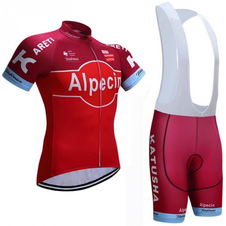 Ensemble cuissard vélo et maillot cyclisme équipe pro Katusha Alpecin