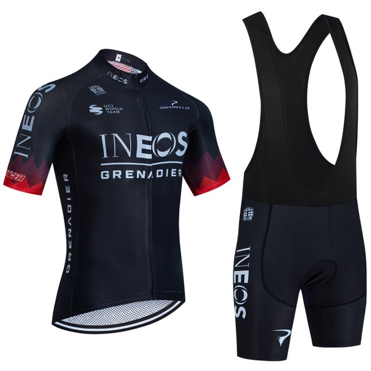 Ensemble cuissard vélo et maillot cyclisme équipe pro INEOS Grenadier 2023 Aero Mesh Noir