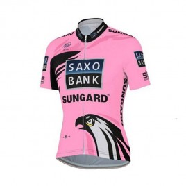 Ensemble cuissard vélo et maillot cyclisme femme Saxo Bank