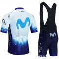Ensemble cuissard vélo et maillot cyclisme équipe pro MOVISTAR Iceberg 2023 Aero Mesh