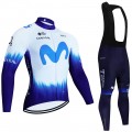 Ensemble cuissard vélo et maillot cyclisme hiver pro MOVISTAR Iceberg 2023