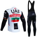 Ensemble cuissard vélo et maillot cyclisme hiver pro UAE EMIRATES Portugal 2023