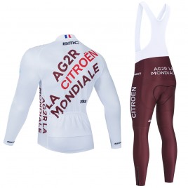 Ensemble cuissard vélo et maillot cyclisme hiver pro AG2R La Mondiale 2023