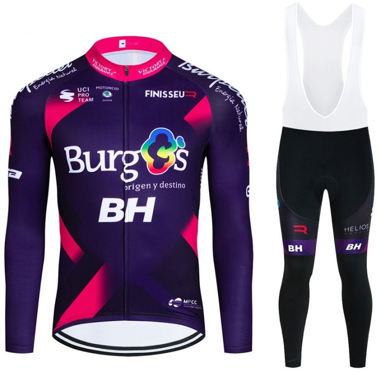 Ensemble cuissard vélo et maillot cyclisme hiver pro BURGOS BH 2023