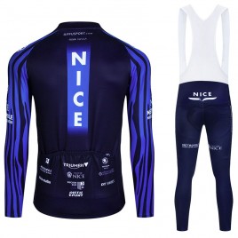 Ensemble cuissard vélo et maillot cyclisme hiver pro NICE Métropole Côte d'Azur 2023