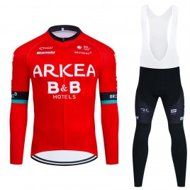 Ensemble cuissard vélo et maillot cyclisme hiver pro ARKEA - B&B Hotels 2024