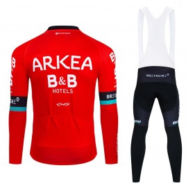 Ensemble cuissard vélo et maillot cyclisme hiver pro ARKEA - B&B Hotels 2024