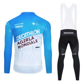Ensemble cuissard vélo et maillot cyclisme hiver pro Décathlon-AG2R 2024
