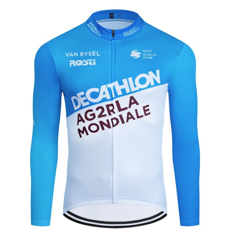 Maillot velo hiver equipe pro Decathlon AG2R 2024 Tenuevelo