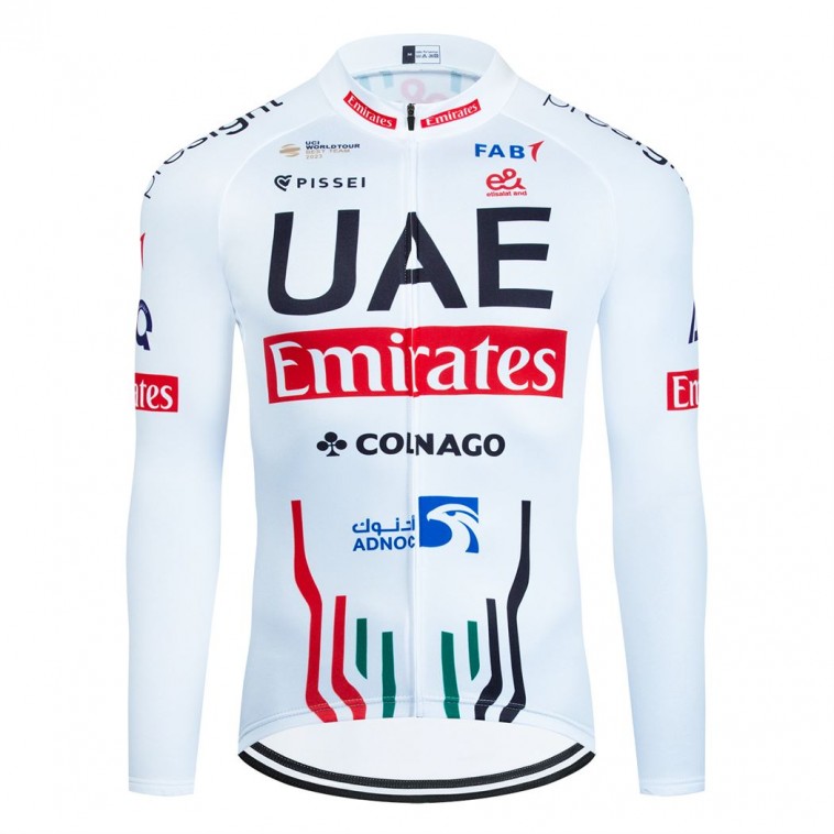 Maillot vélo hiver équipe pro UAE EMIRATES 2024