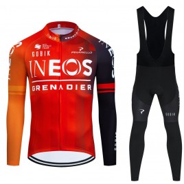 Ensemble cuissard vélo et maillot cyclisme hiver pro INEOS Grenadier 2024