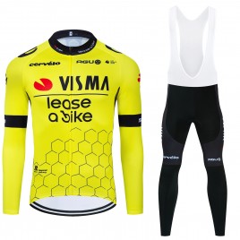 Ensemble cuissard vélo et maillot cyclisme hiver pro VISMA Lease a Bike 2024