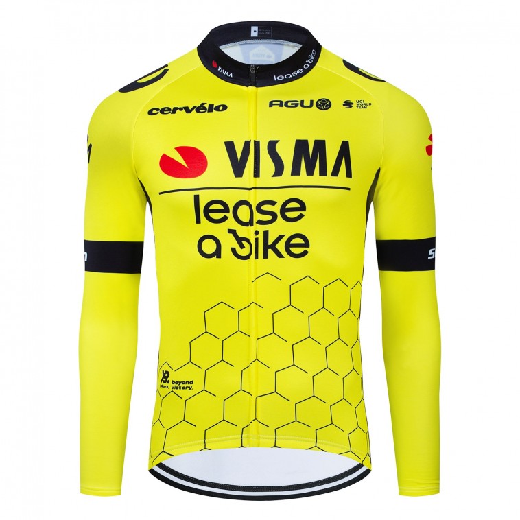 Maillot vélo hiver équipe pro VISMA Lease a Bike 2024