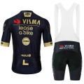 Ensemble cuissard vélo et maillot cyclisme équipe pro VISMA Lease a Bike 2024 Aero Mesh Black