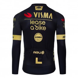 Maillot vélo hiver équipe pro VISMA Lease a Bike 2024 Black