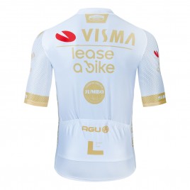 Maillot vélo équipe pro VISMA Lease a Bike 2024 Aero Mesh Blanc