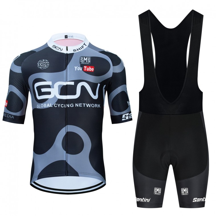 Ensemble cuissard vélo et maillot cyclisme équipe pro GCN