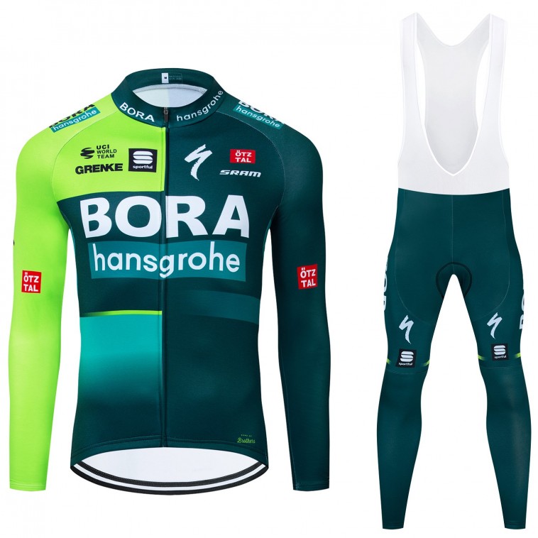 Ensemble cuissard vélo et maillot cyclisme hiver pro BORA Hansgrohe 2024