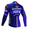 Maillot vélo hiver équipe pro FDJ Groupama 2024