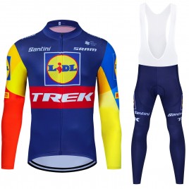 Ensemble cuissard vélo et maillot cyclisme hiver pro TREK LIDL 2024