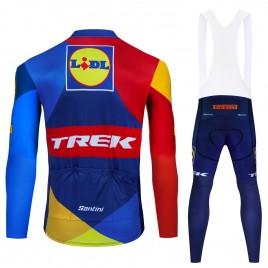 Ensemble cuissard vélo et maillot cyclisme hiver pro TREK LIDL 2024