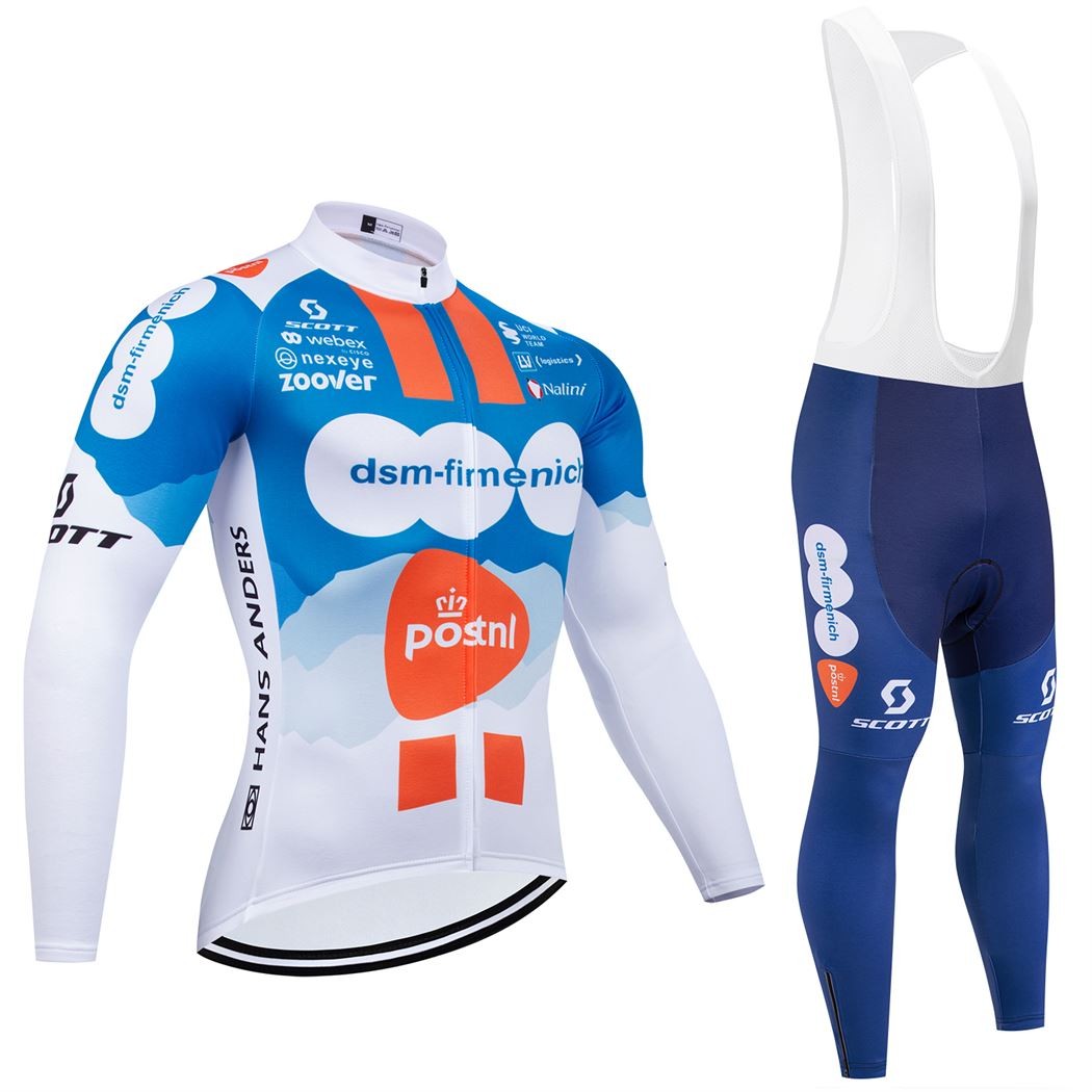 Ensemble Cuissard Vélo Et Maillot Cyclisme Hiver Pro JUMBO VISMA 2021 Tour 1198