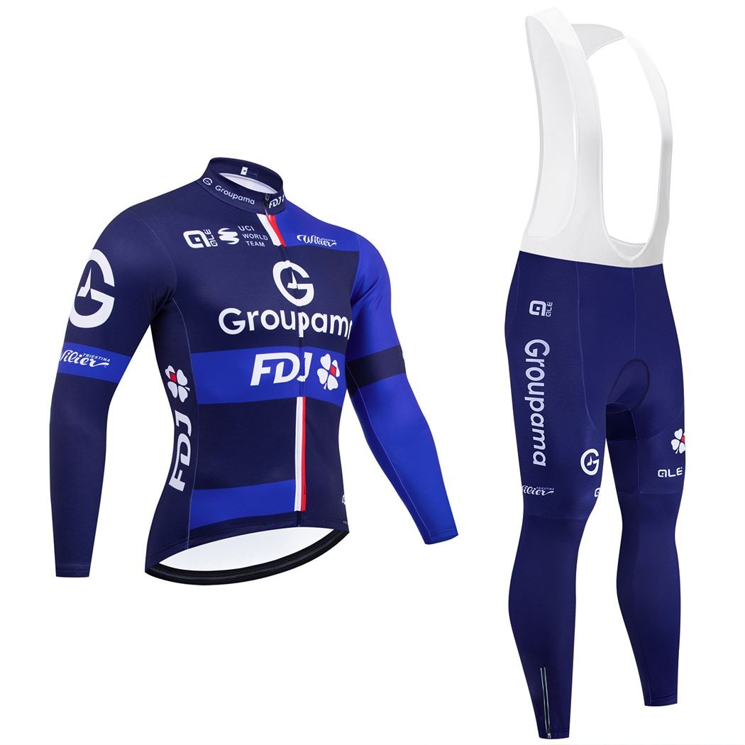 Ensemble cuissard vélo et maillot cyclisme hiver pro BORA 2021