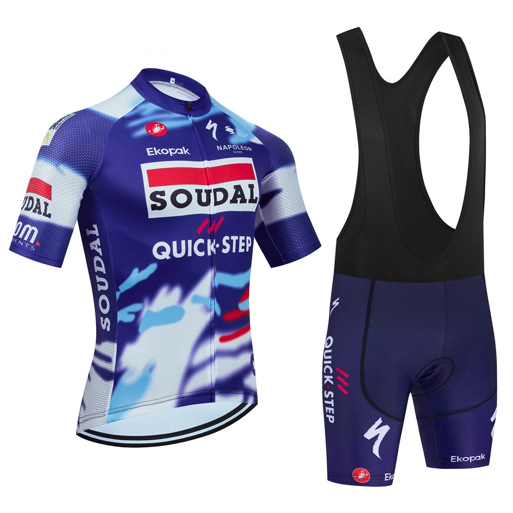 INBIKE Combinaisons de Cyclisme Hommes Maillot Cycliste à Manches Courtes+ Cuisssard velo Cycliste avec 3D Pads Amortisseur Respirant avec Ajustement