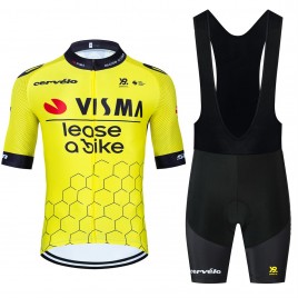 Ensemble cuissard vélo et maillot cyclisme équipe pro VISMA Lease a Bike 2025 Aero Mesh
