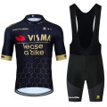 Ensemble cuissard vélo et maillot cyclisme équipe pro VISMA Lease a Bike 2025 Aero Mesh Black