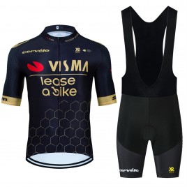 Ensemble cuissard vélo et maillot cyclisme équipe pro VISMA Lease a Bike 2025 Aero Mesh Black