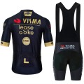 Ensemble cuissard vélo et maillot cyclisme équipe pro VISMA Lease a Bike 2025 Aero Mesh Black